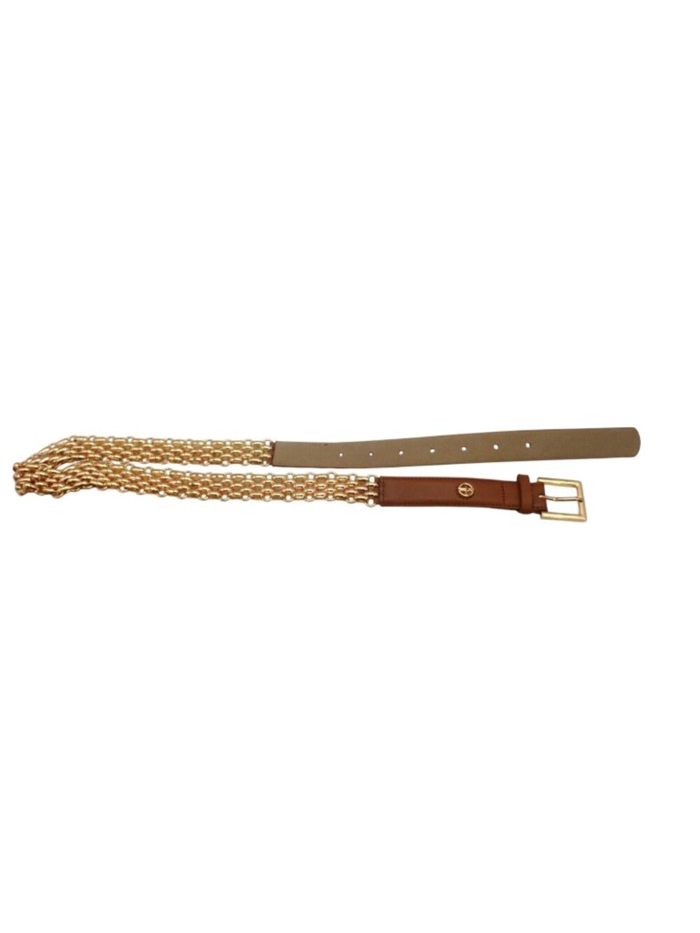 Giani Bernini Metal Link Belt Cognac, Sz. XL